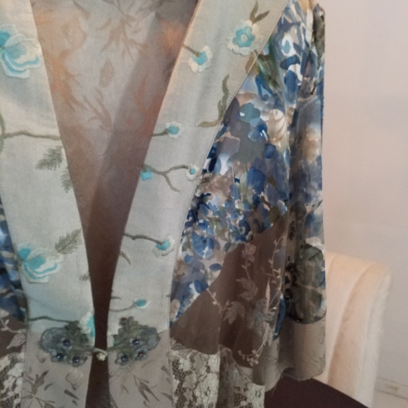 NEW VTG VIOLET KAY JACKET IN OLIVE & BLUE &SHELL S - Picture 5 of 7